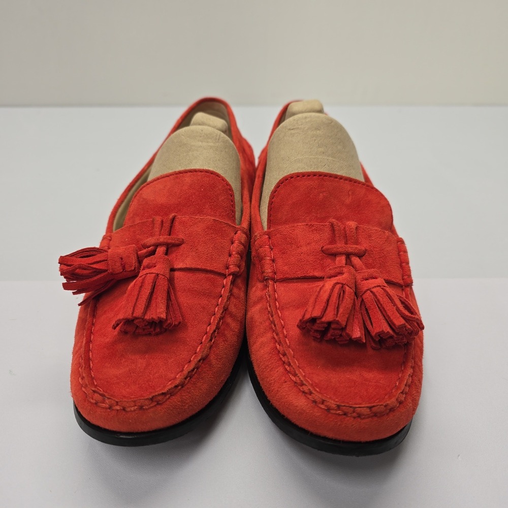 Cole Haan Womens‎ W10220 Red Suede Tassel Loafers Size 8.5 B Grand.OS - Picture 2 of 7